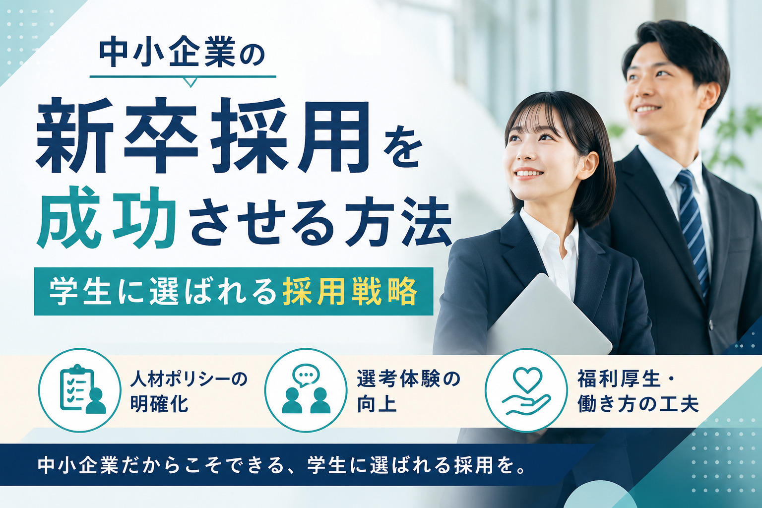 中小企業の新卒採用を成功させる方法｜学生に選ばれる採用戦略