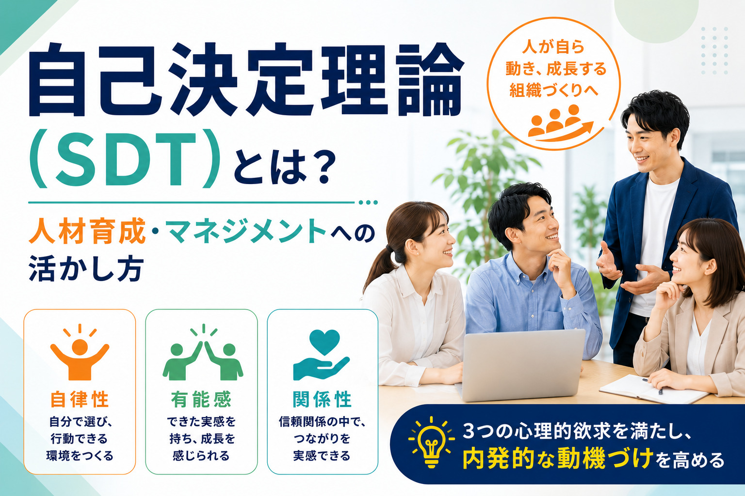 自己決定理論(SDT)とは?人材育成・マネジメントへの活かし方