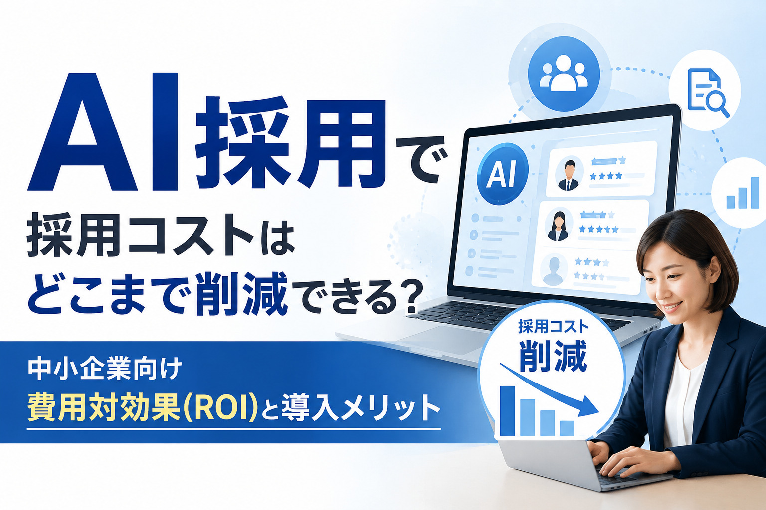 AI採用で採用コストはどこまで削減できる？中小企業向け費用対効果（ROI）と導入メリット