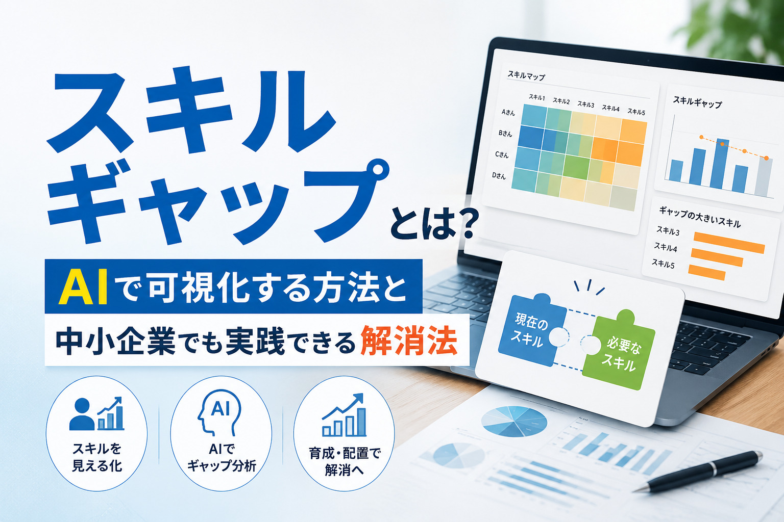 スキルギャップとは?AIで可視化する方法と中小企業でも実践できる解消法