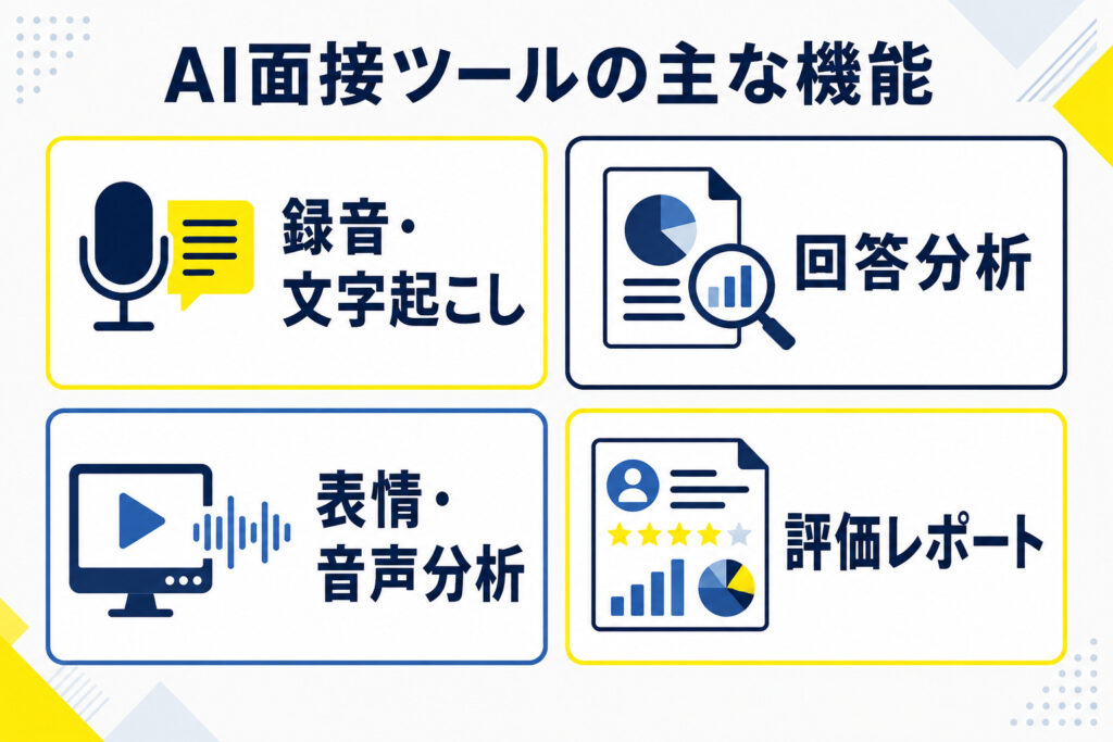 AI面接ツールの主な機能