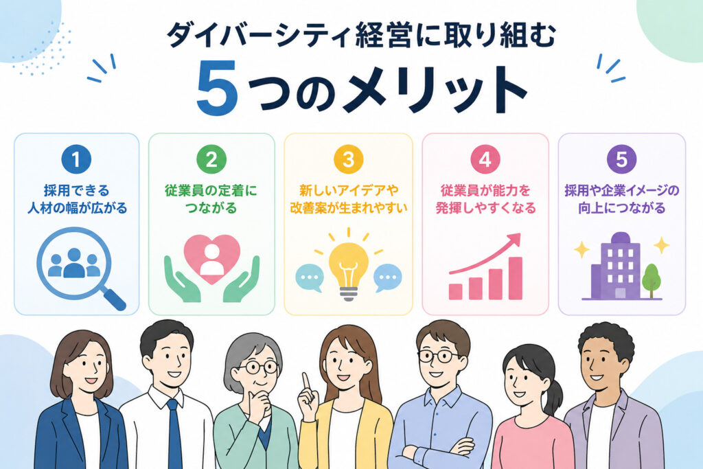 ダイバーシティ経営に取り組む5つのメリット