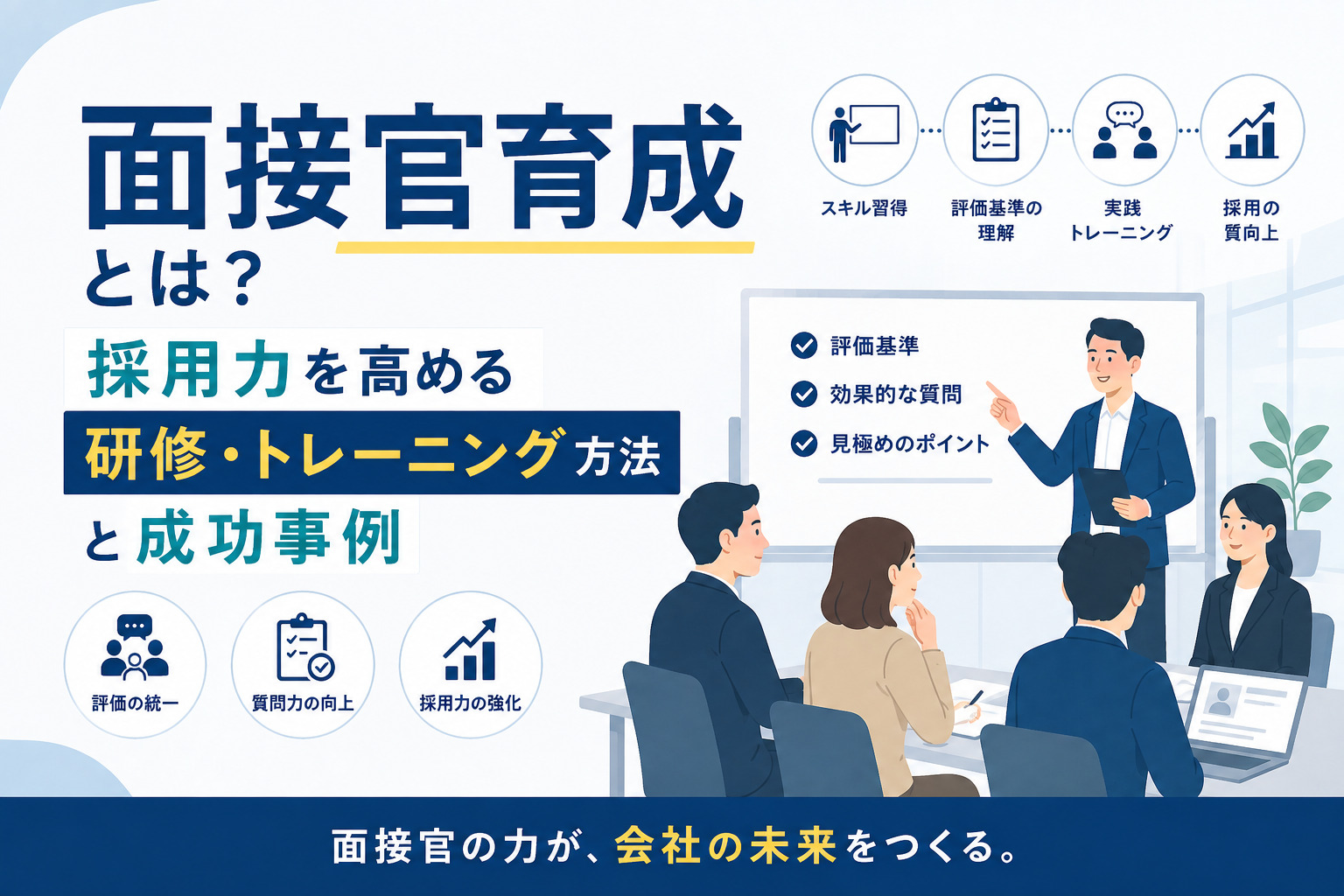 面接官育成とは？採用力を高める研修・トレーニング方法と成功事例