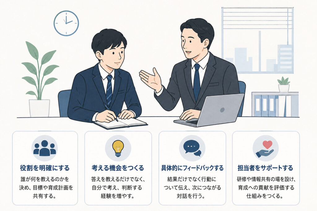 若手育成を担う上司・育成担当者のポイント