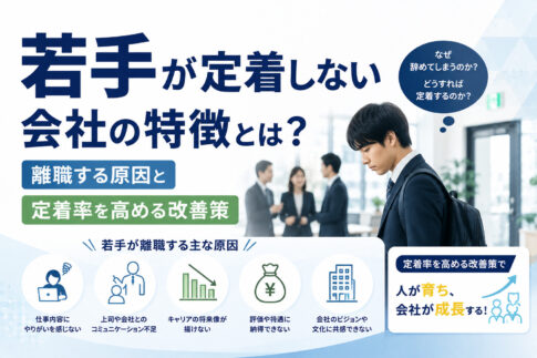 若手が定着しない会社の特徴とは？離職する原因と定着率を高める改善策