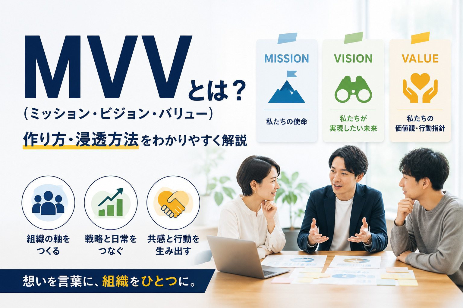 MVV(ミッション・ビジョン・バリュー)とは?作り方・浸透方法