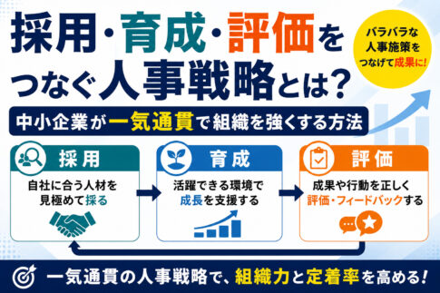 採用・育成・評価をつなぐ人事戦略とは?中小企業が一気通貫で組織を強くする方法