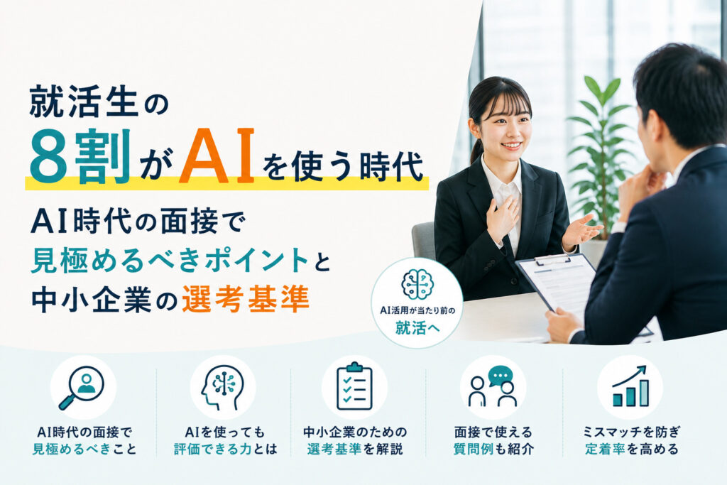 就活生の8割がAIを使う時代｜AI時代の面接で見極めるべきポイントと中小企業の選考基準